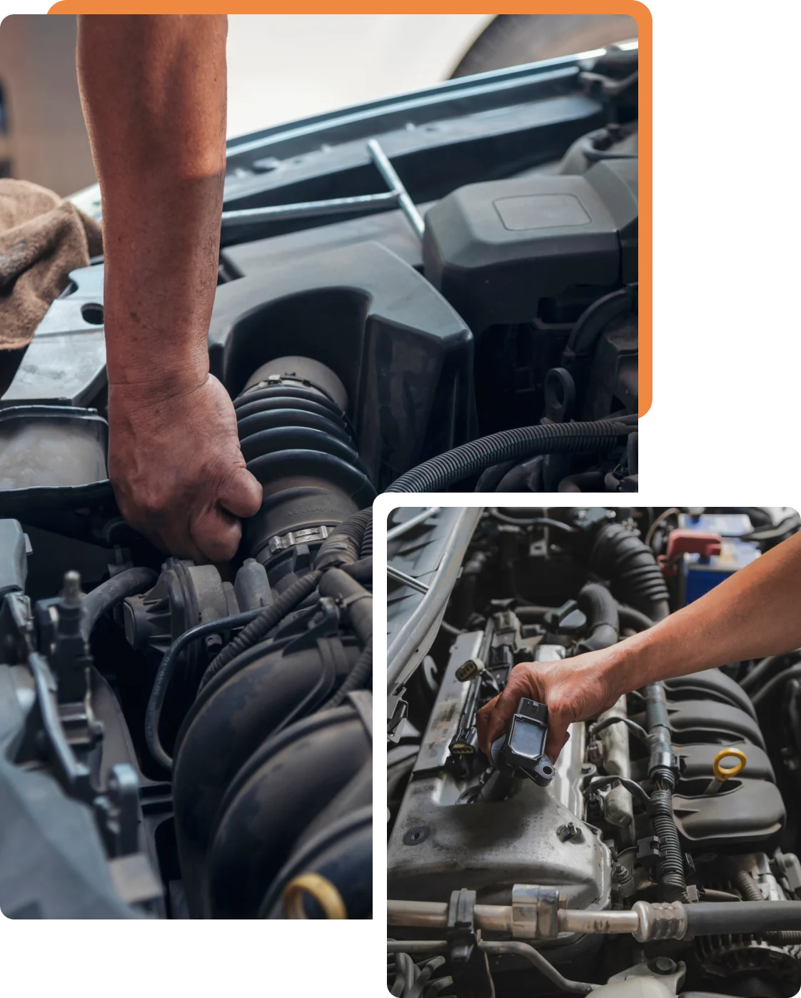 auto repair in Rochester, MN at Encompass Auto Care. A mechanic working on the car hood